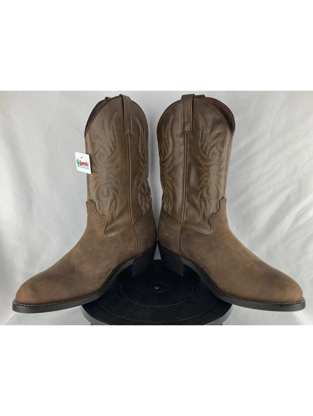 NEW Men’s Size 12 D Laredo Brown Leather Cowboy Western Work Boots Round Toe